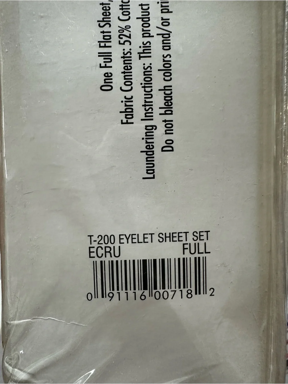 Luxury Percale 200-Thread Full Sheet Set in Ivory